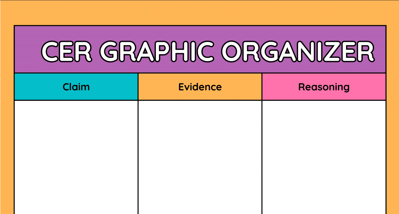 CER Graphic Organizer preview